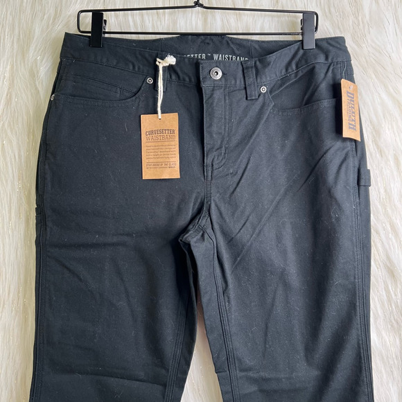Duluth Curvesetter Waistband Womens Straight Leg Jeans Black Stretch 10 New - Picture 3 of 9